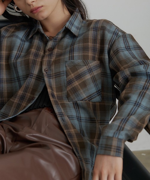 SEN TOKYO（セントーキョー）の「タータンチェックネルシャツ（シャツ/ブラウス・メンズ・ブラウン/ダークブルー/ベージュ/ダークブラウン/ブルー/ブラック×ブルー/ライトブルー/ブラック・LARGE/MEDIUM）」の8枚目の写真