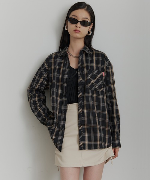 SEN TOKYO（セントーキョー）の「タータンチェックネルシャツ（シャツ/ブラウス・メンズ・ブラウン/ダークブルー/ベージュ/ダークブラウン/ブルー/ブラック×ブルー/ライトブルー/ブラック・LARGE/MEDIUM）」の16枚目の写真