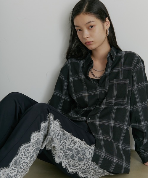 SEN TOKYO（セントーキョー）の「タータンチェックネルシャツ（シャツ/ブラウス・メンズ・ブラウン/ダークブルー/ベージュ/ダークブラウン/ブルー/ブラック×ブルー/ライトブルー/ブラック・LARGE/MEDIUM）」の10枚目の写真