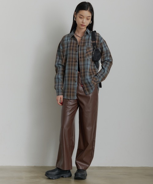 SEN TOKYO（セントーキョー）の「タータンチェックネルシャツ（シャツ/ブラウス・メンズ・ブラウン/ダークブルー/ベージュ/ダークブラウン/ブルー/ブラック×ブルー/ライトブルー/ブラック・LARGE/MEDIUM）」の12枚目の写真