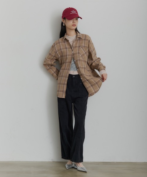 SEN TOKYO（セントーキョー）の「タータンチェックネルシャツ（シャツ/ブラウス・メンズ・ブラウン/ダークブルー/ベージュ/ダークブラウン/ブルー/ブラック×ブルー/ライトブルー/ブラック・LARGE/MEDIUM）」の17枚目の写真