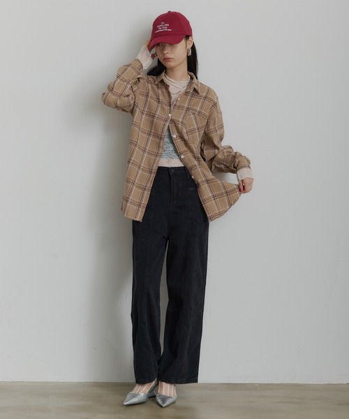 SEN TOKYO（セントーキョー）の「タータンチェックネルシャツ（シャツ/ブラウス・メンズ・ブラウン/ダークブルー/ベージュ/ダークブラウン/ブルー/ブラック×ブルー/ライトブルー/ブラック・LARGE/MEDIUM）」の11枚目の写真