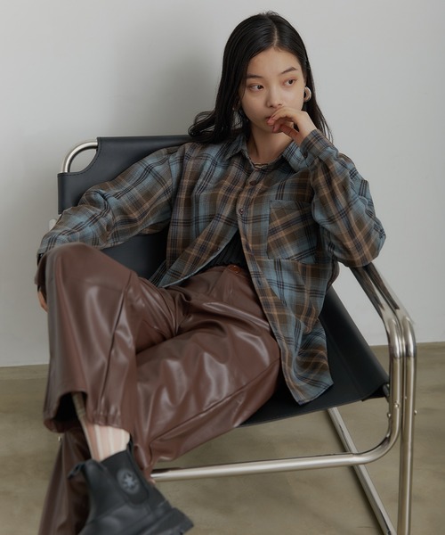 SEN TOKYO（セントーキョー）の「タータンチェックネルシャツ（シャツ/ブラウス・メンズ・ブラウン/ダークブルー/ベージュ/ダークブラウン/ブルー/ブラック×ブルー/ライトブルー/ブラック・LARGE/MEDIUM）」の13枚目の写真