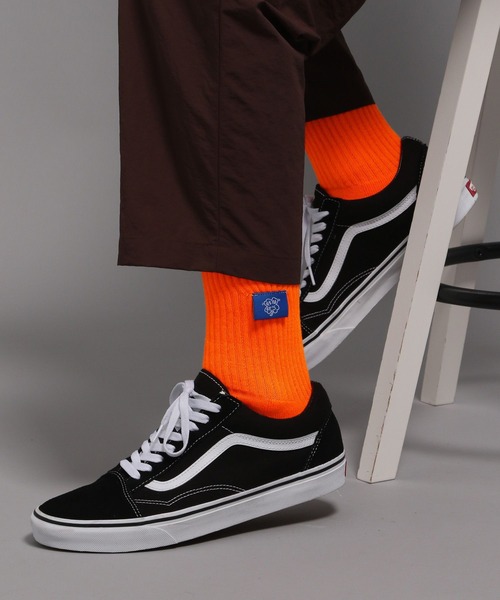 GEORGE'S（ジョージズ）の「ネオン＆ラベルソックス（23～25cm／26～28cm）（ソックス/靴下・メンズ・グリーン/イエロー/オレンジ・23-25cm/26-28cm）」の3枚目の写真