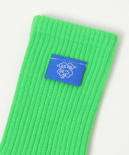 GEORGE'S（ジョージズ）の「ネオン＆ラベルソックス（23～25cm／26～28cm）（ソックス/靴下・メンズ・グリーン/イエロー/オレンジ・23-25cm/26-28cm）」の12枚目の写真