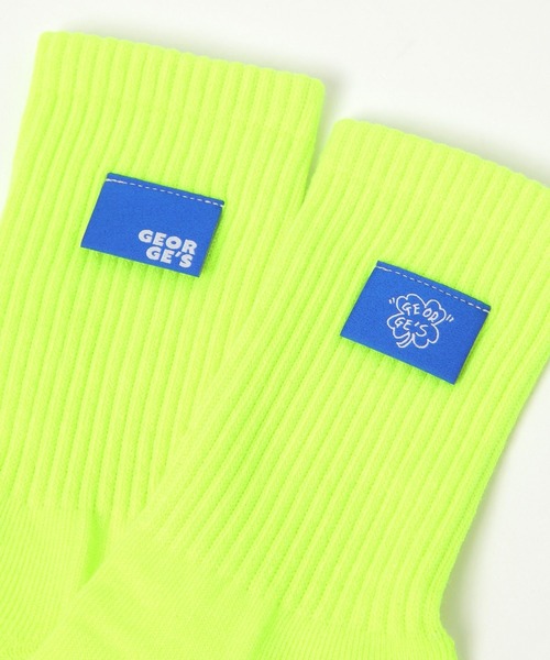GEORGE'S（ジョージズ）の「ネオン＆ラベルソックス（23～25cm／26～28cm）（ソックス/靴下・メンズ・グリーン/イエロー/オレンジ・23-25cm/26-28cm）」の16枚目の写真