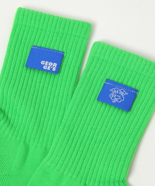 GEORGE'S（ジョージズ）の「ネオン＆ラベルソックス（23～25cm／26～28cm）（ソックス/靴下・メンズ・グリーン/イエロー/オレンジ・23-25cm/26-28cm）」の17枚目の写真
