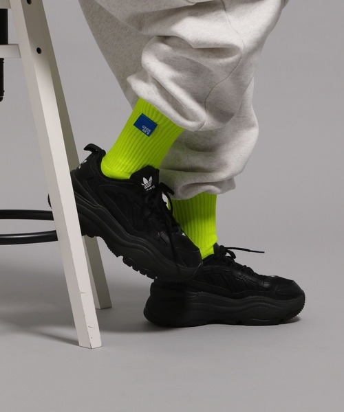 GEORGE'S（ジョージズ）の「ネオン＆ラベルソックス（23～25cm／26～28cm）（ソックス/靴下・メンズ・グリーン/イエロー/オレンジ・23-25cm/26-28cm）」の9枚目の写真