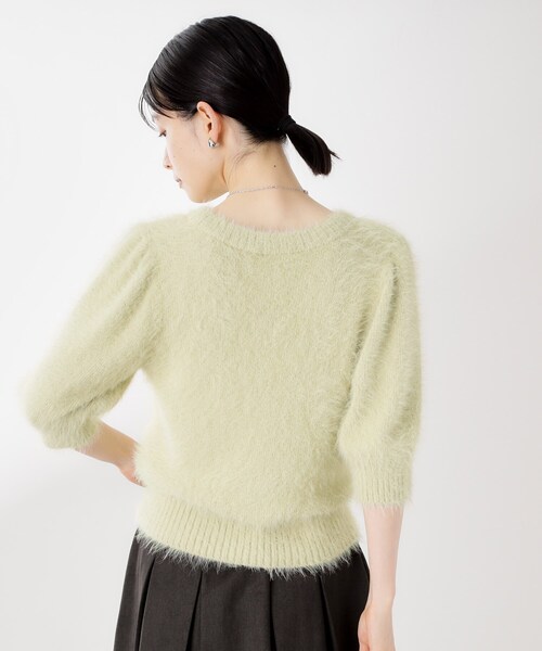 THE SHOP TK (ザ ショップ ティーケー )の「【大人の魅力引き出す】5分袖フェザーニット/洗える(ニット/セーター・レディース・ライトイエロー系/ブラウン系その他/アイボリー・99)」の14枚目の写真