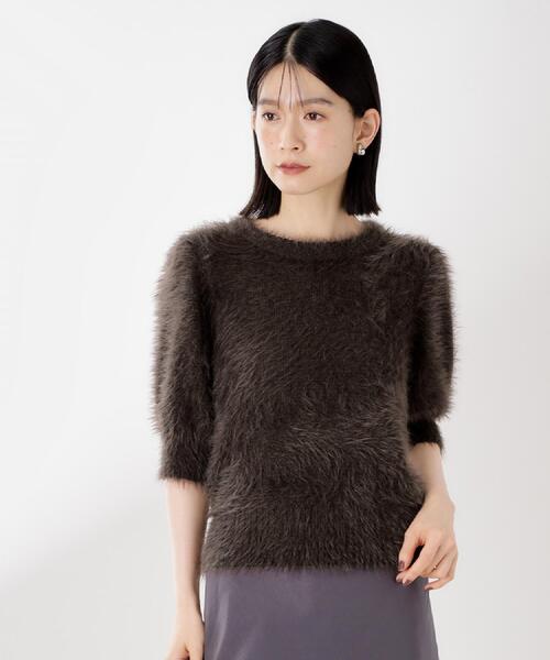 THE SHOP TK (ザ ショップ ティーケー )の「【大人の魅力引き出す】5分袖フェザーニット/洗える(ニット/セーター・レディース・ライトイエロー系/ブラウン系その他/アイボリー・99)」の17枚目の写真
