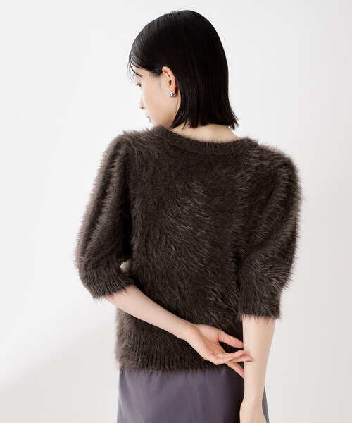 THE SHOP TK (ザ ショップ ティーケー )の「【大人の魅力引き出す】5分袖フェザーニット/洗える(ニット/セーター・レディース・ライトイエロー系/ブラウン系その他/アイボリー・99)」の19枚目の写真