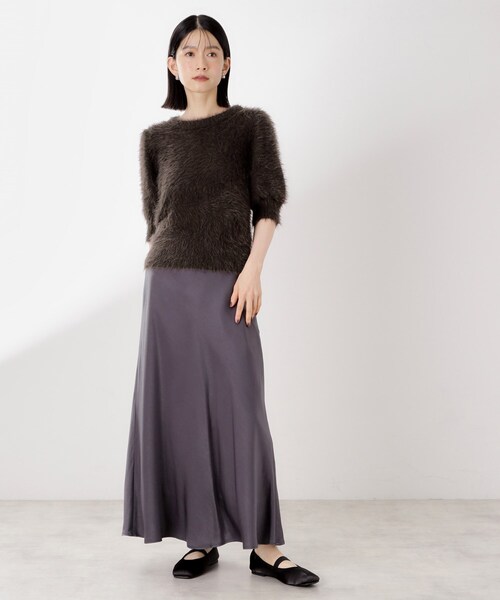 THE SHOP TK (ザ ショップ ティーケー )の「【大人の魅力引き出す】5分袖フェザーニット/洗える(ニット/セーター・レディース・ライトイエロー系/ブラウン系その他/アイボリー・99)」の20枚目の写真