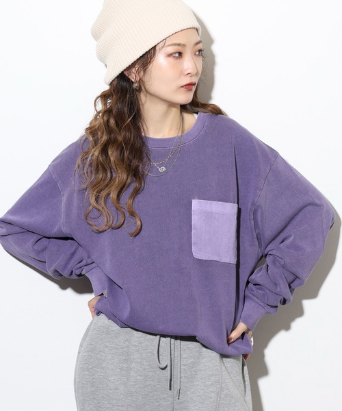 JEMORGAN(ジェーイーモーガン)の「JEMORGAN ヘビーウェイト天竺ピグメントロンT(Tシャツ/カットソー・メンズ・パープル/オフホワイト/ベージュ/ブラック/グリーン・XL/L/M)」の5枚目の写真