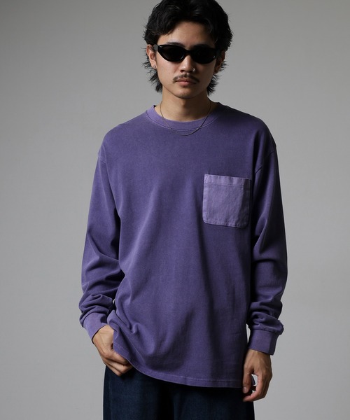 JEMORGAN(ジェーイーモーガン)の「JEMORGAN ヘビーウェイト天竺ピグメントロンT(Tシャツ/カットソー・メンズ・パープル/オフホワイト/ベージュ/ブラック/グリーン・XL/L/M)」の22枚目の写真