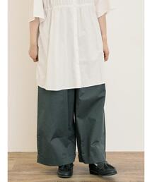 Samansa Mos2 | ツイル裾ダブルワイドパンツ(その他パンツ)