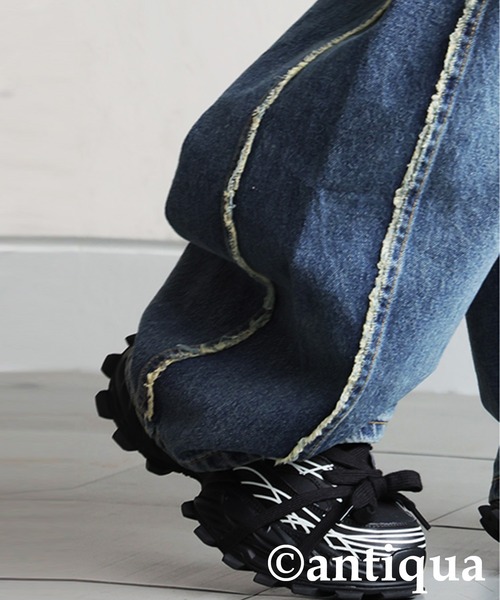 antiqua(アンティカ)の「フリンジ デニムパンツ(デニムパンツ・レディース・ブルー系その他・L/M)」の8枚目の写真