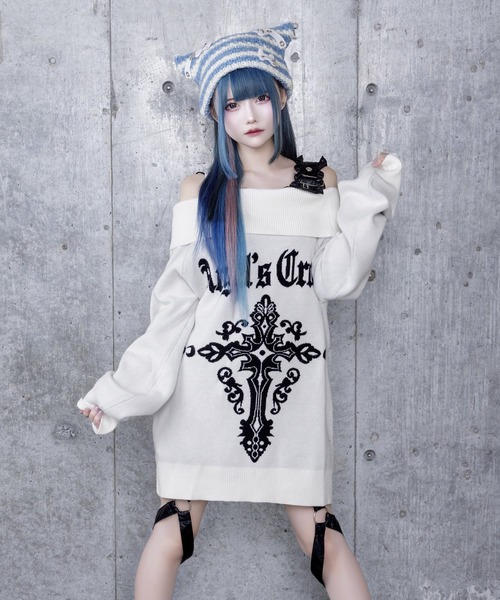 Crossオフショルジャガードニット（ニット/セーター）｜Amilige