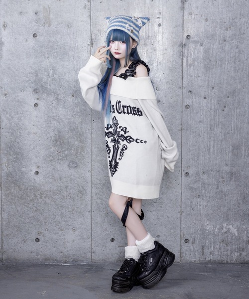 Crossオフショルジャガードニット（ニット/セーター）｜Amilige