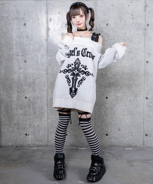 Crossオフショルジャガードニット（ニット/セーター）｜Amilige