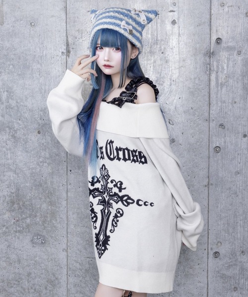 Crossオフショルジャガードニット（ニット/セーター）｜Amilige