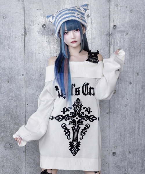 Crossオフショルジャガードニット（ニット/セーター）｜Amilige