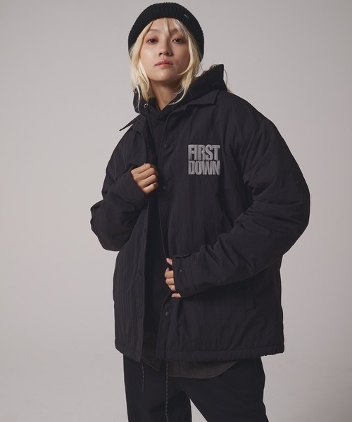 FIRST DOWN（ファーストダウン）の「ライニング ボアフリース コーチジャケット（ブルゾン・メンズ・ブラック/ネイビー・M/XL/L）」の3枚目の写真