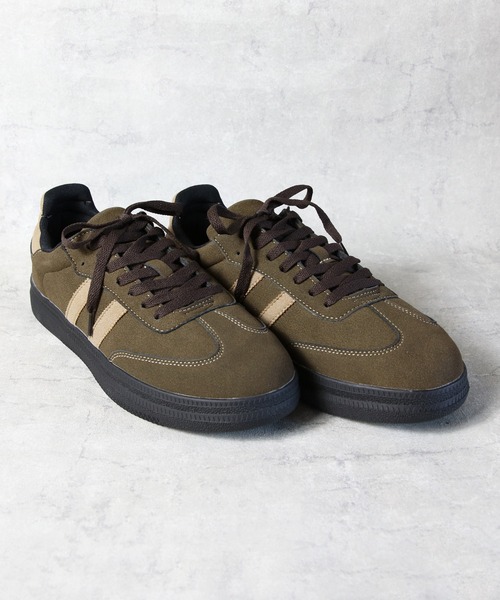 ８(eight)（エイト）の「2本ラインレトロスニーカー（スニーカー・メンズ・ブラック/グレー/カーキ・25.0cm/25.5cm/26.0cm/26.5cm/27.0cm/28.0cm）」の6枚目の写真