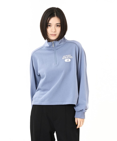 【新品】ニューバランス／ハーフジップセーター セール・アウトレット】ストレッチ ハーフジップセーター レディス
