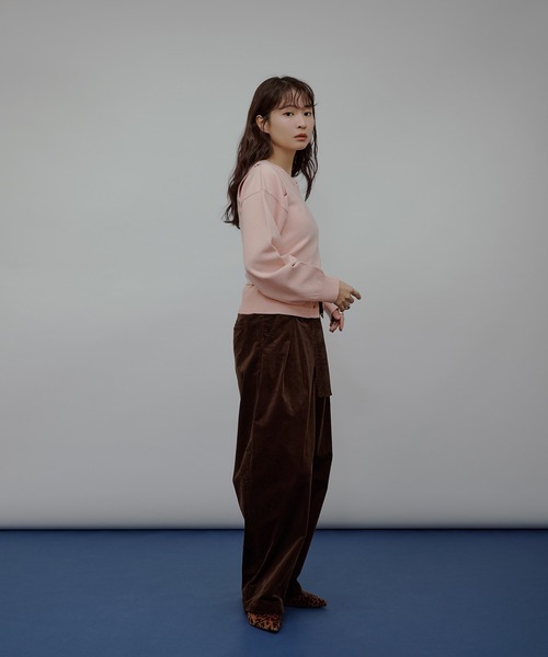 MUHET(ミュエータ)の「belted corduroy pants / ベルト付きコーデュロイパンツ(その他パンツ・レディース・ベージュ/ネイビー/ブラウン・SMALL/MEDIUM/LARGE)」の6枚目の写真