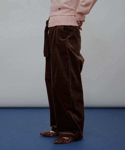 belted corduroy pants / ベルト付きコーデュロイパンツ（その他パンツ