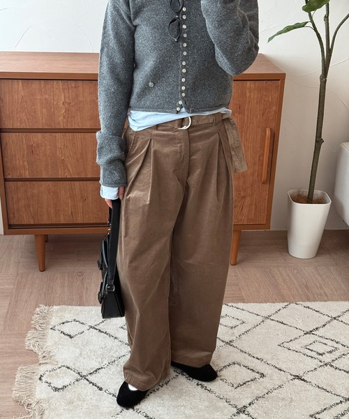 belted corduroy pants / ベルト付きコーデュロイパンツ（その他パンツ