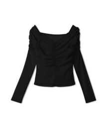 SNIDEL | ギャザーオフショルチュールトップス(Tシャツ/カットソー)