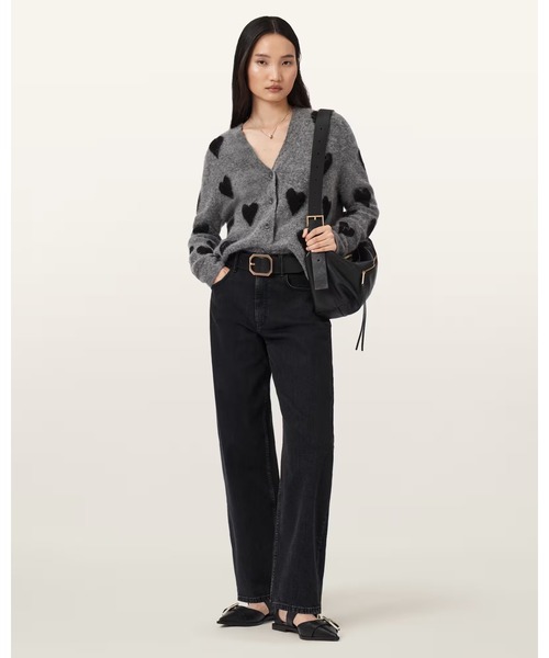ALLSAINTS（オールセインツ）の「AMORA JACQUARD BRUSHED CARDIGAN | AMORA ジャカード ブラッシュド カーディガン（カーディガン/ボレロ・レディース・グレー系その他・S/M/L/XS）」の2枚目の写真