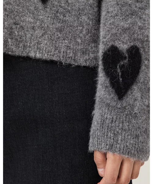 ALLSAINTS（オールセインツ）の「AMORA JACQUARD BRUSHED CARDIGAN | AMORA ジャカード ブラッシュド カーディガン（カーディガン/ボレロ・レディース・グレー系その他・S/M/L/XS）」の4枚目の写真