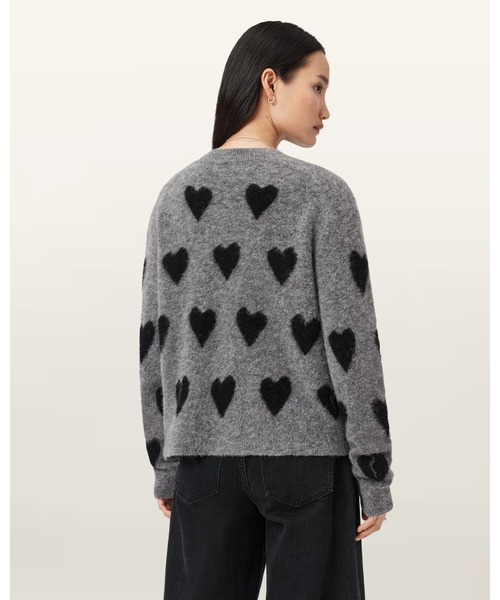 ALLSAINTS（オールセインツ）の「AMORA JACQUARD BRUSHED CARDIGAN | AMORA ジャカード ブラッシュド カーディガン（カーディガン/ボレロ・レディース・グレー系その他・S/M/L/XS）」の6枚目の写真
