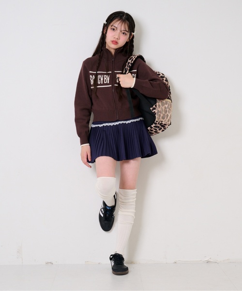 by LOVEiT（バイラビット）の「Wジップカーディガン（カーディガン/ボレロ・キッズ・ベージュ/ブラウン/オフホワイト・140cm/160cm/120cm/150cm/130cm）」の4枚目の写真