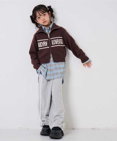 by LOVEiT（バイラビット）の「Wジップカーディガン（カーディガン/ボレロ・キッズ・ベージュ/ブラウン/オフホワイト・140cm/160cm/120cm/150cm/130cm）」の7枚目の写真