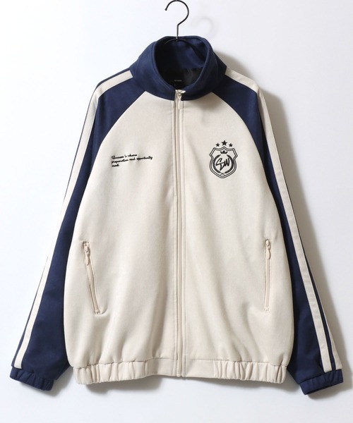 セール】Fake Suede Track Jacket/オーバーサイズ ブロークコア