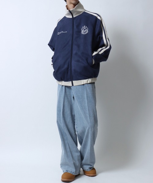 セール】Fake Suede Track Jacket/オーバーサイズ ブロークコア