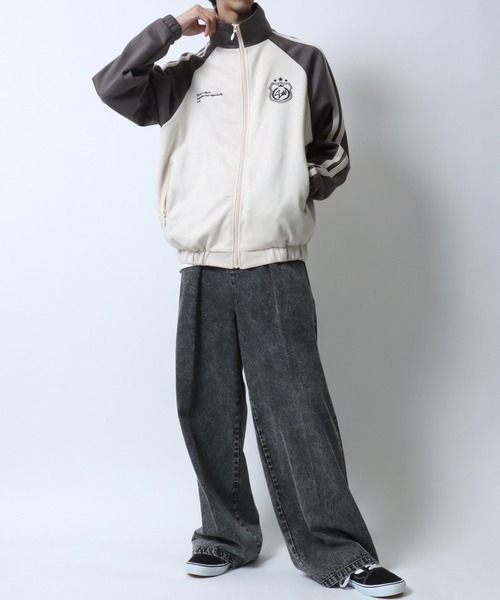 ジャケット・アウター BlackEyePatch FAKE SUEDE TRACK JACKET FAKE SUEDE TRACK JACKET/フェイクスエードトラックジャケット