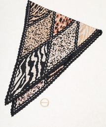 バンダナ/スカーフ（ブラック/黒色系・ゼブラ柄）ファッション通販