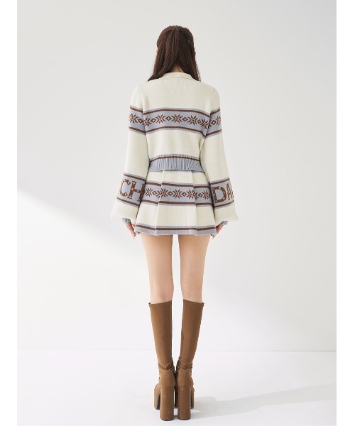 ダーリッチ　スノーパターンラメニットセットアップ　F-L スノーパターンラメニットセットアップ – Darich (ダーリッチ)