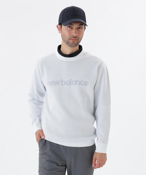 セール】【new balance golf】メッシュ クルーネック ニット プル