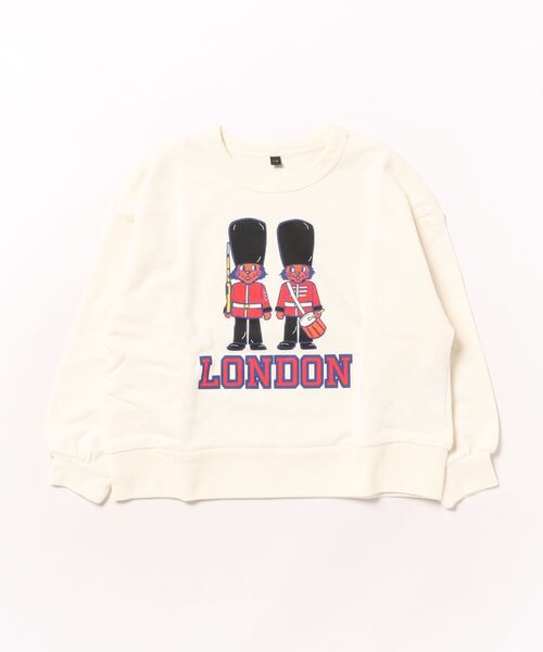 Life Support Products（ライフサポートプロダクツ）の「裏毛シティプリントトレーナー（スウェット・キッズ・バイオレット/ブルー/オフホワイト/マスタード/チャコール/ホワイト系その他・80/90/95/100/110/120/130/140/150）」の2枚目の写真