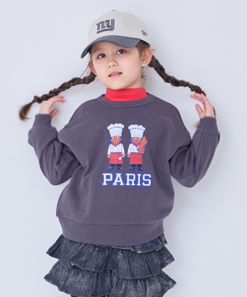 Life Support Products（ライフサポートプロダクツ）の「裏毛シティプリントトレーナー（スウェット・キッズ・バイオレット/ブルー/オフホワイト/マスタード/チャコール/ホワイト系その他・80/90/95/100/110/120/130/140/150）」の4枚目の写真