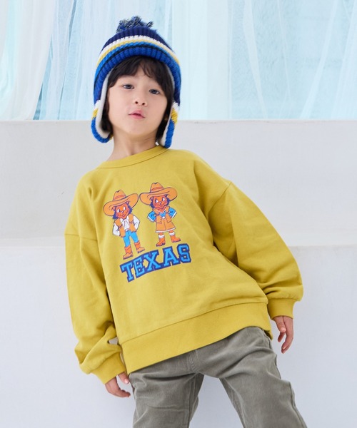 Life Support Products（ライフサポートプロダクツ）の「裏毛シティプリントトレーナー（スウェット・キッズ・バイオレット/ブルー/オフホワイト/マスタード/チャコール/ホワイト系その他・80/90/95/100/110/120/130/140/150）」の6枚目の写真