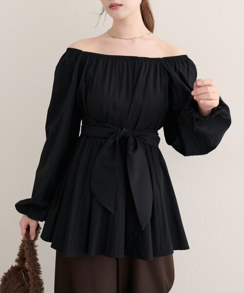 natural couture（ナチュラルクチュール）の「マルチWAYカシュクールリボンブラウス（シャツ/ブラウス・レディース・ボルドー/ブラウン/ブラック/オフホワイト・FREE）」の17枚目の写真