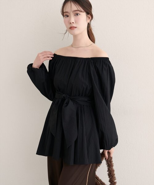 natural couture（ナチュラルクチュール）の「マルチWAYカシュクールリボンブラウス（シャツ/ブラウス・レディース・ボルドー/ブラウン/ブラック/オフホワイト・FREE）」の18枚目の写真