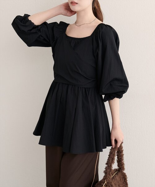 natural couture（ナチュラルクチュール）の「マルチWAYカシュクールリボンブラウス（シャツ/ブラウス・レディース・ボルドー/ブラウン/ブラック/オフホワイト・FREE）」の19枚目の写真