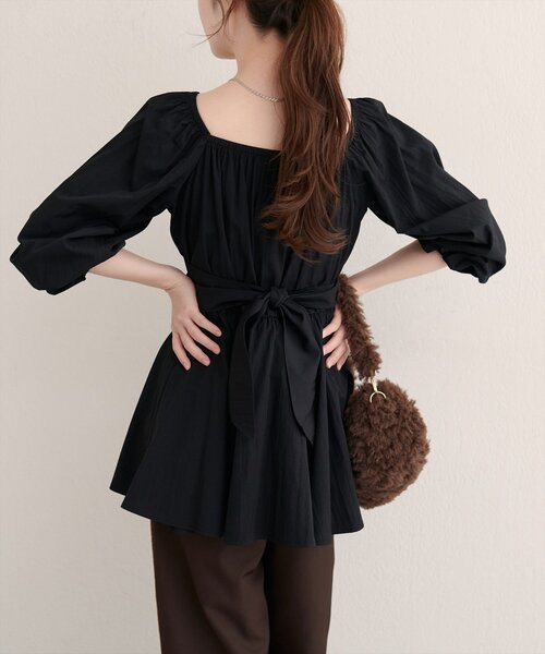 natural couture（ナチュラルクチュール）の「マルチWAYカシュクールリボンブラウス（シャツ/ブラウス・レディース・ボルドー/ブラウン/ブラック/オフホワイト・FREE）」の20枚目の写真